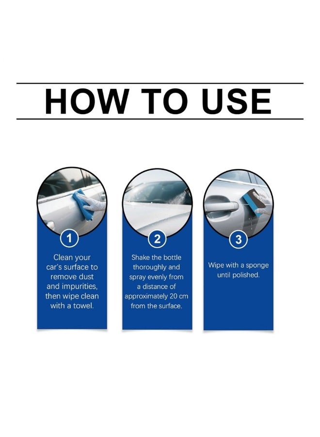 MiMi & BeiBei 120ML Quick Effect Coating Agent for Car, Ceramic Car Coating Spray for Instant Shield Coating Perma-Shine Armor, Full Car Coating Spray for All Colors & Finishes with Small Sponge & Towel - Image 5
